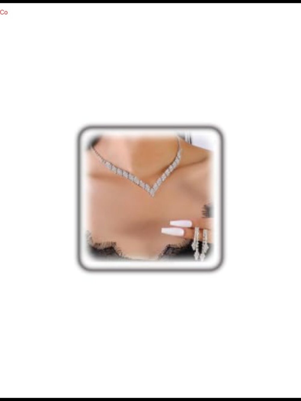 Rhinestone Crystal Choker Necklace Earrings Set Wedding Prom Jewelry